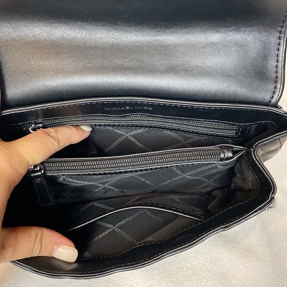 $598 RETAIL NWOT Michael Kors SoHo Quilted Animal Print Calf Hair Shoulder Bag - Picture 7 of 11